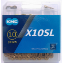 Łańcuch KMC X10SL Ti-N Gold 114l box