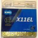 Łańcuch KMC X11EL Ti-N Gold 118l box