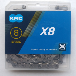 Łańcuch KMC X8 Silver 114l box