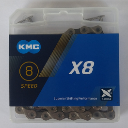 Łańcuch KMC X8 Silver/Gray 114l box