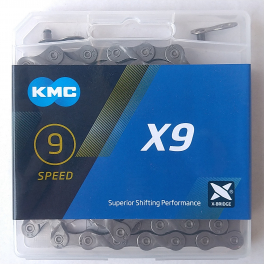Łańcuch KMC X9 Gray 114l box
