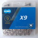 Łańcuch KMC X9 Silver 114l Box