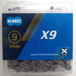 Łańcuch KMC X9 Silver/Gray 114l box